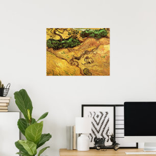Field with Two Rabbits by Vincent van Gogh Poster