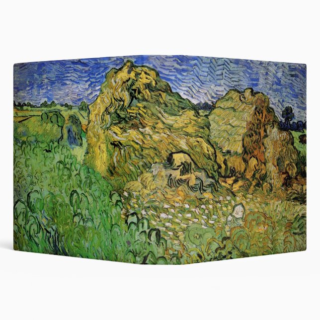 Field with Wheat Stacks by Vincent van Gogh Binder (Background)