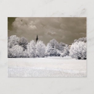 Fields Infrared Photography Postcard