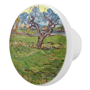 Fields near the Alpilles Vincent van Gogh  Ceramic Knob