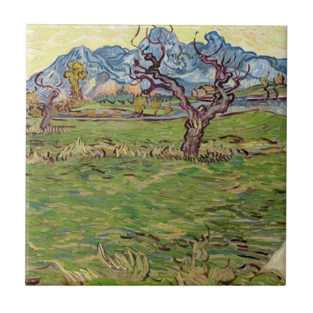 Fields near the Alpilles Vincent van Gogh  Tile (Front)