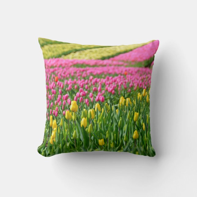 Fields of Colours Throw Pillow (Front)