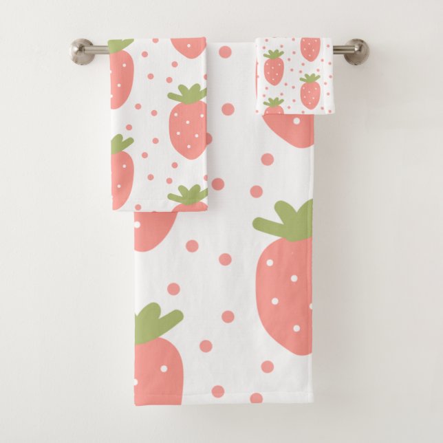 Fields of Strawberries Bath Towel Set (Insitu)