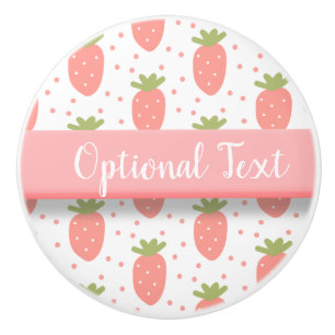 Fields of Strawberries Ceramic Knob