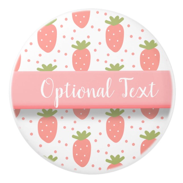 Fields of Strawberries Ceramic Knob (Front)