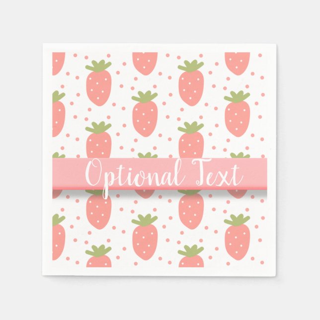 Fields of Strawberries Napkin (Front)