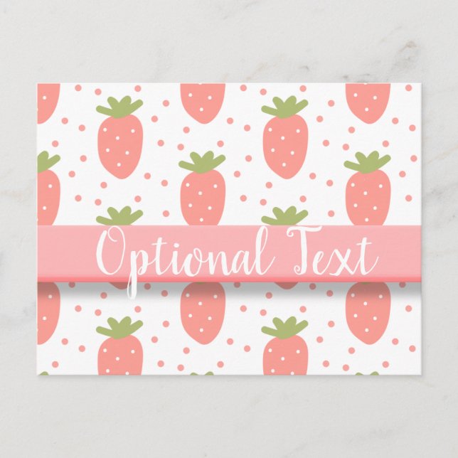 Fields of Strawberries Postcard (Front)