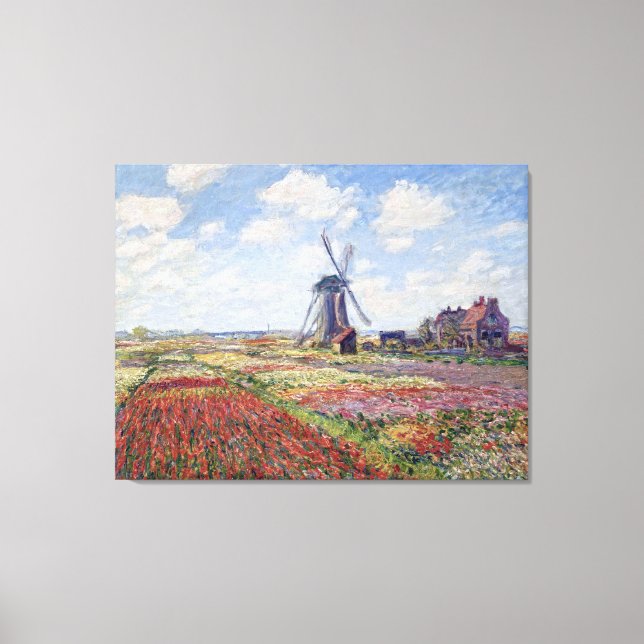 Fields of Tulip, by Claude Monet Canvas Print (Front)