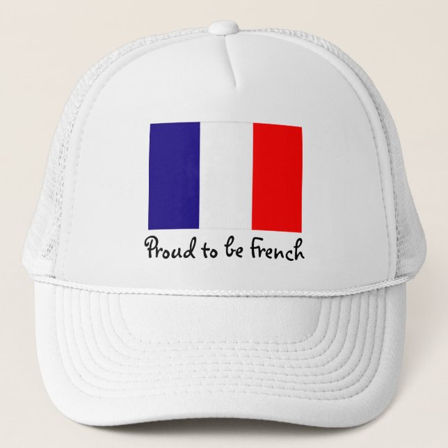Fier d'être casquette français de boule de drapeau (Devant)