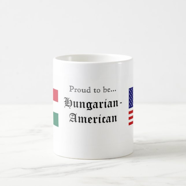 Fier d'être… tasse Hongrois-Américaine (Centre)