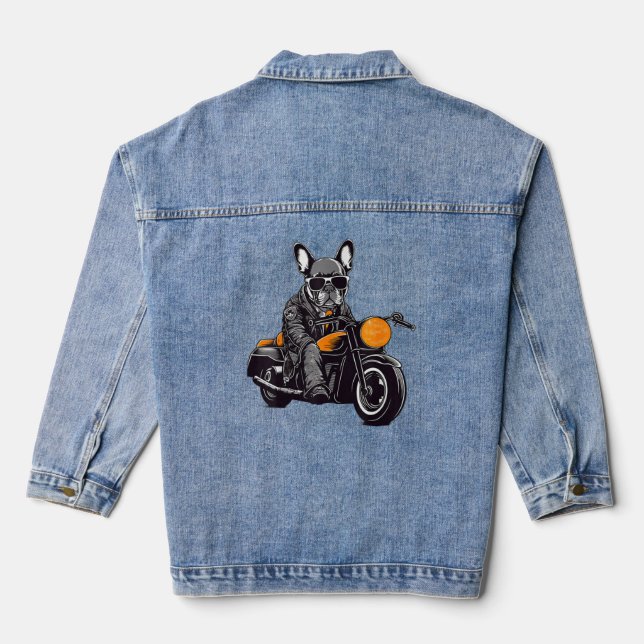 Fier D'Être Un Français Bulldog Ride Moto (Verso)