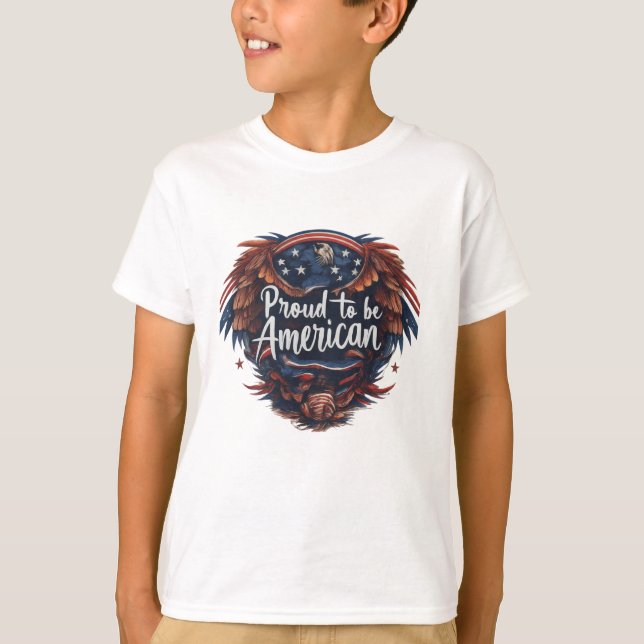 Fier d'être un T-shirt américain (Devant)