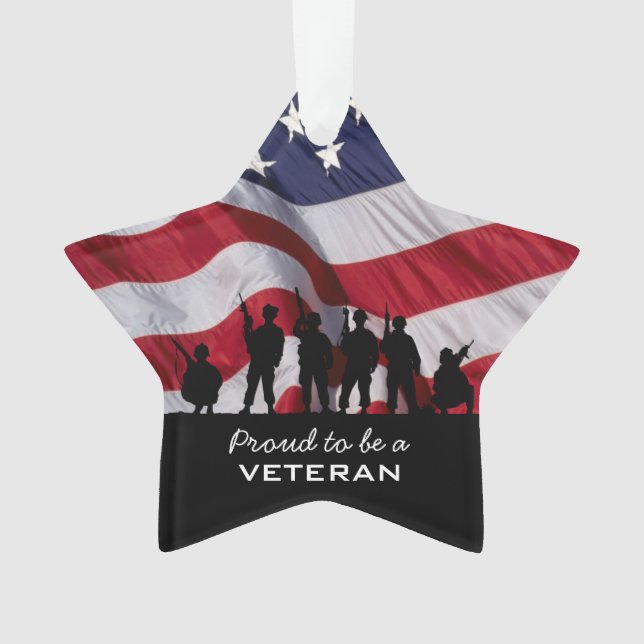 Fier d'être un vétéran - silhouette de soldats (devant)