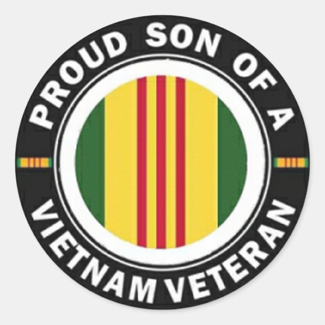 Fier fils d'un vétéran vietnamien Stickers Rond (Devant)