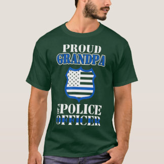 Fier grand-père d'un policier T-shirt de droit