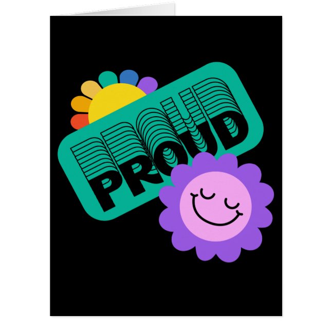 Fier. LGBT+Pride. Aimer arc-en-ciel avec tournesol (Devant)