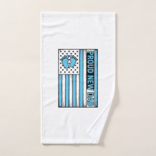 Fier Nouveau Papa Pieds de Bébé Drapeau Vector Des