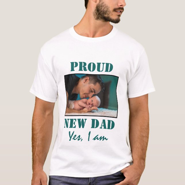 FIER NOUVEAU PÈRE | Photo personnalisable T-shirt  (Devant)