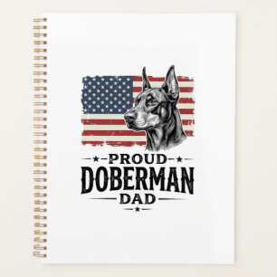 Fier papa Doberman Drapeau vintage vecteur concept