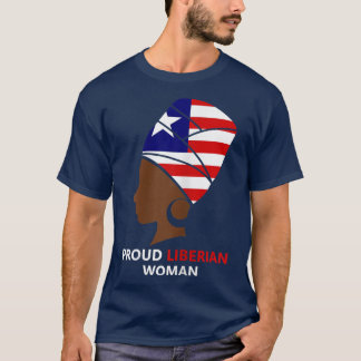 Fier T-Shirt Drapeau Libérien Femme Libérienne