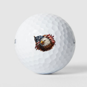 Fierce American Eagle – Patriotic Power Design Golf Balls