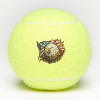 Fierce American Eagle – Patriotic Power Design Tennis Balls