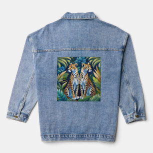Fierce and Bold Panther Denim Jacket