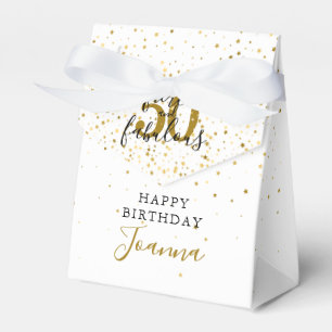 Fierce and Fabulous Birthday Gold and Black Favor Box