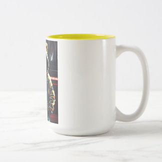 "Fierce and Fearless Lion Mug" Two-Tone Coffee Mug