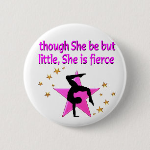 FIERCE AND MIGHTY GYMNAST 2 INCH ROUND BUTTON