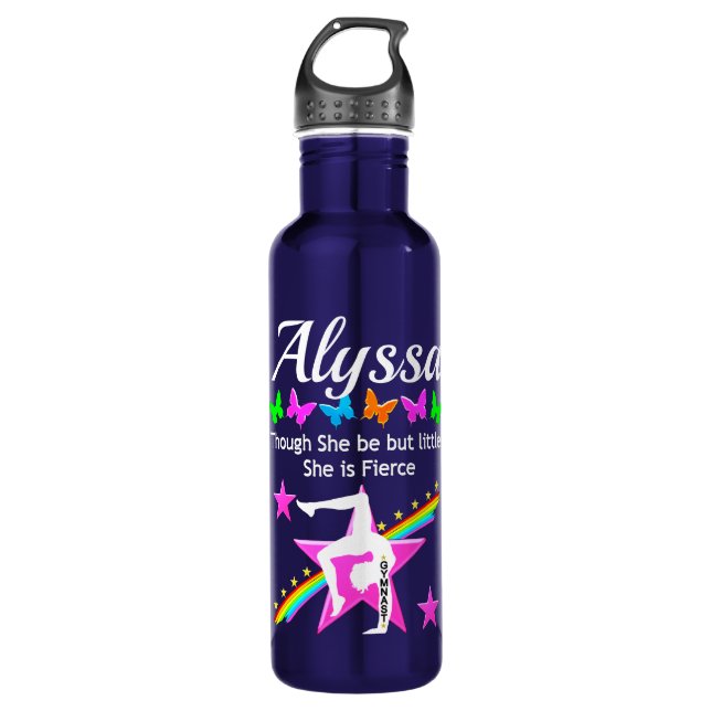 FIERCE AND MIGHTY GYMNAST PERSONALIZE WATER BOTTLE (Front)