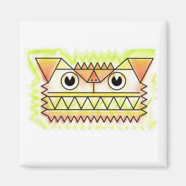 Fierce, Angry Dog Magnet (Front)