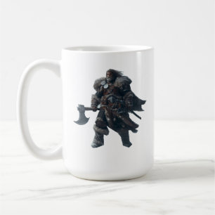 Fierce Barbarian Warrior with Ancient Axe  Coffee Mug