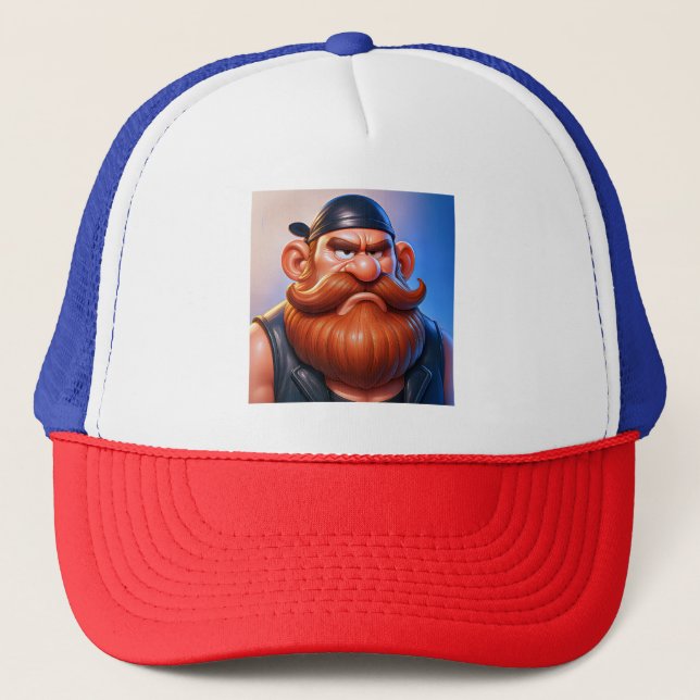 Fierce Biker Tee Vibe Trucker Hat (Front)
