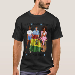 Fierce Brave Strong Bolivian Niece Bolivia Black W T-Shirt