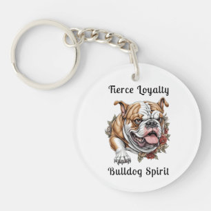 Fierce Bulldog for Dog Lovers Keychain