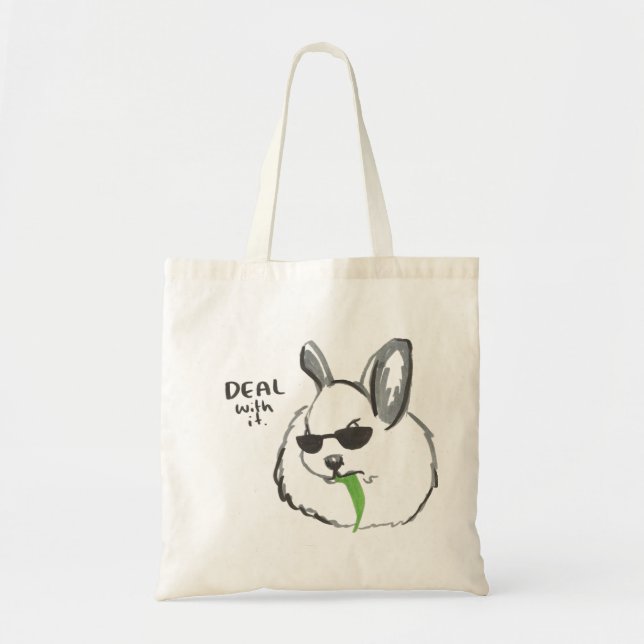 Fierce Bunny Tote Bag (Front)