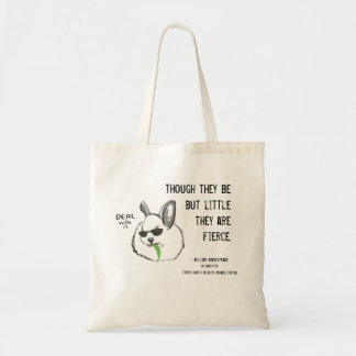 Fierce Bunny w/ Quote Tote Bag