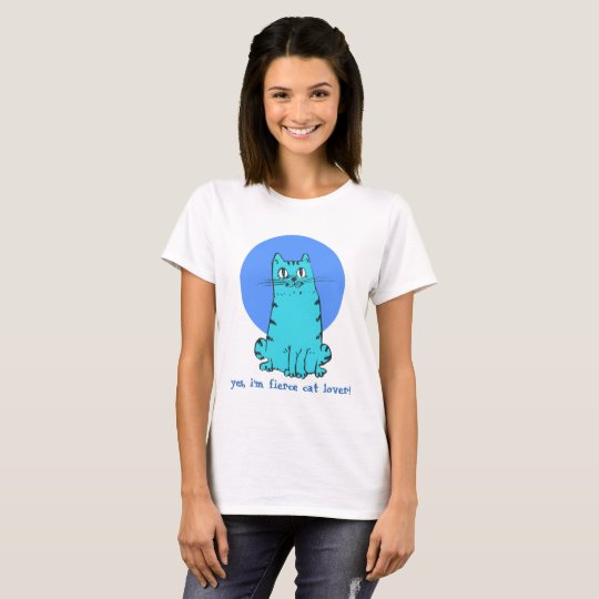 fierce cat lover sweet kitty funny cartoon T-Shirt