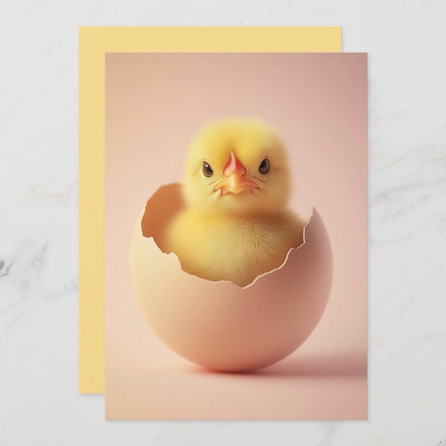 Fierce Chick in Eggshell Card (Front/Back)