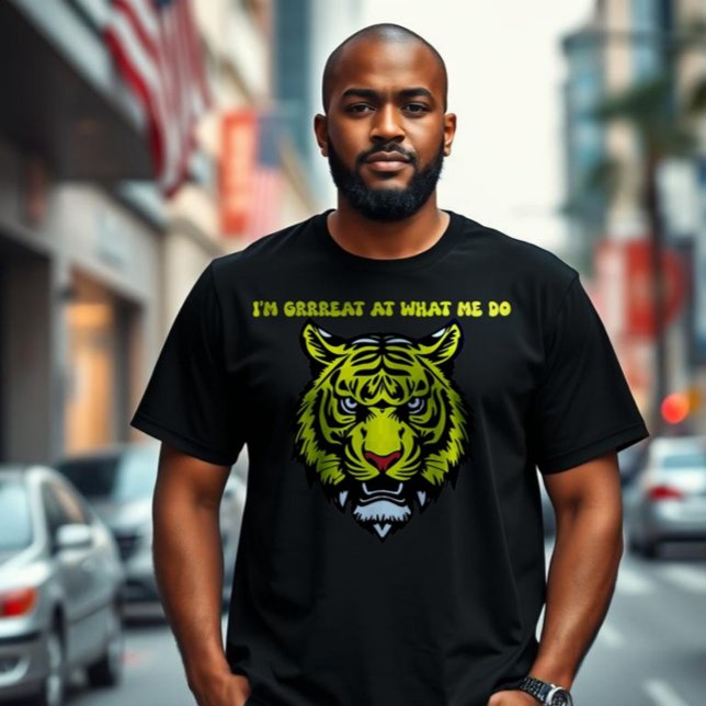 Fierce & Confident Tiger Graphic Design T-Shirt (Creator Uploaded)