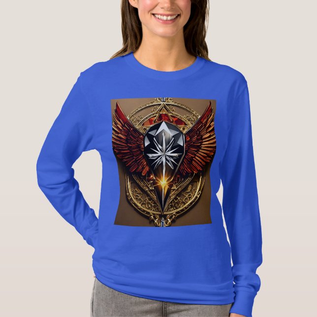 Fierce Crystal Eagle Icon. T-Shirt (Front)
