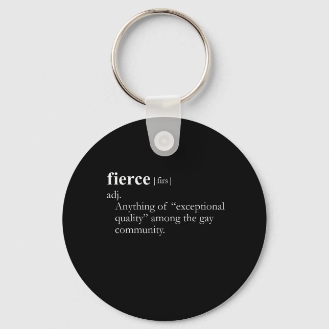 FIERCE (definition) Keychain (Front)