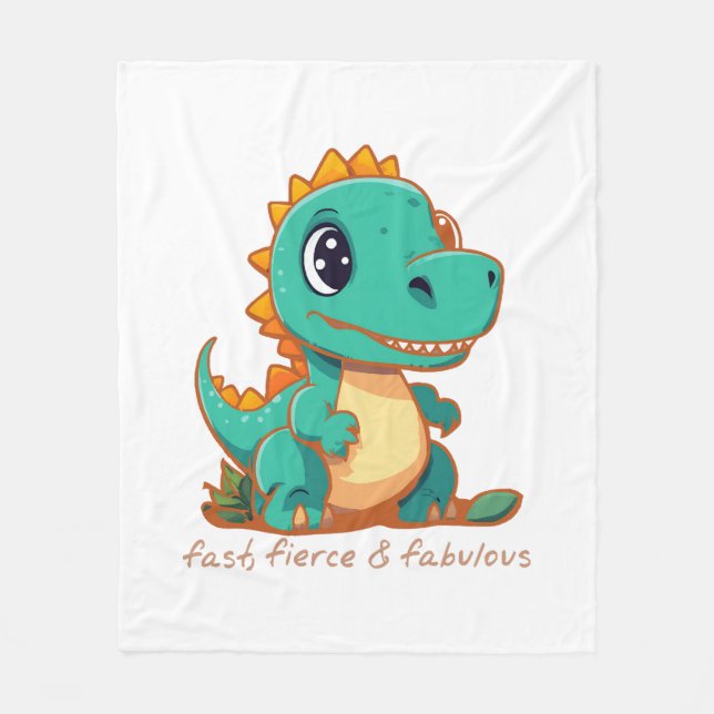 Fierce Dinosaurs Fleece Blanket (Front)