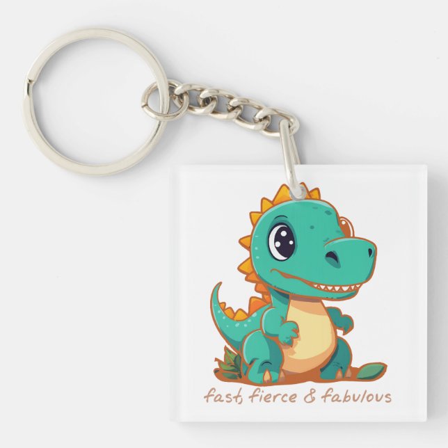 Fierce Dinosaurs Keychain (Front)