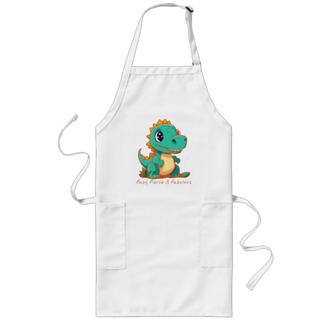 Fierce Dinosaurs Long Apron (Front)