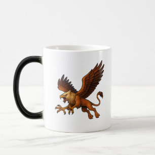 Fierce Diving Golden Griffin Mythology Fantasy Art Magic Mug