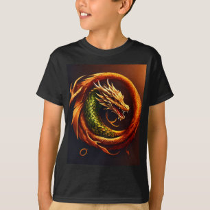 Fierce Dragon Tattoo Design - Symbol of Strength, T-Shirt