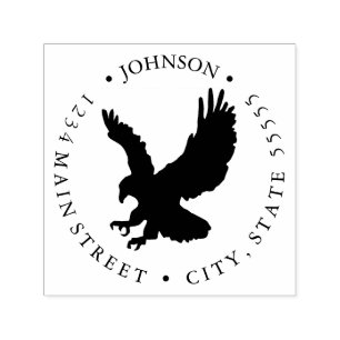 Fierce Eagle Flying Return Label Self-inking Stamp