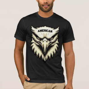 Fierce Eagle Head Custom American T-Shirt